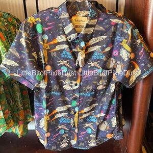 Disney Parks Star Wars Star Tours RSVLTS Button Up Shirt